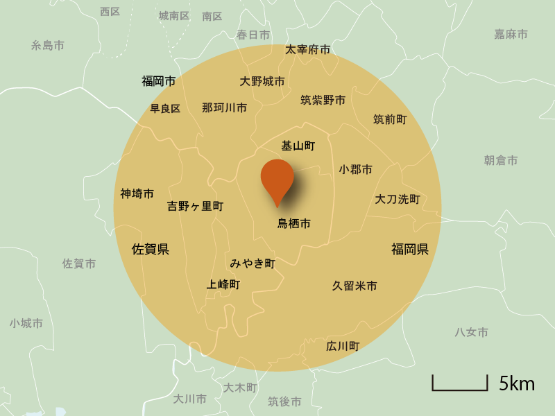 佐賀新鳥栖訪問エリアマップ